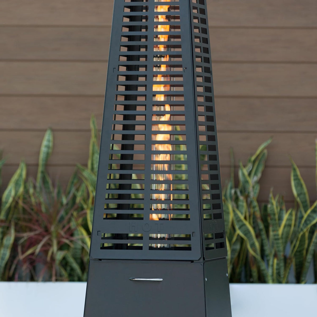 Pyramid Flame Propane Patio Heater Tower, 40,000 BTU, Black