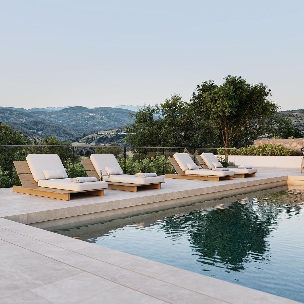 Solora Set of 2 Patio Chaise Lounge Chair Outdoor