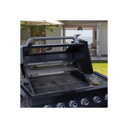 98 Inches Outdoor Kitchen Island, 4-Burner 72000 BTU Propane Stainless Steel BBQ with Side/Rear Burners, with Refrigerator and Sink, Rotisserie, Granite Countertops, Storage, for Backyard BBQ, Silver