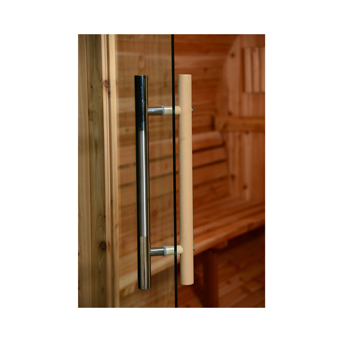 Almost Heaven Saunas Duet 2-Person Outdoor Barrel Sauna