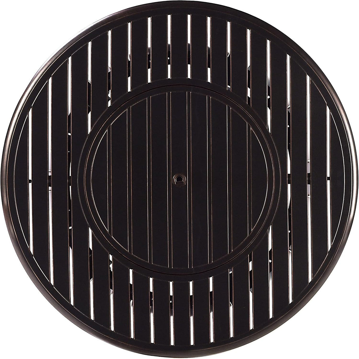 Aluminum 57,0000 BTU 44 In. round Propane Black Fire Pit Table with Fire Beads, Lid, Propane Tank Cover and Table Fabric Covers in Copper Finish