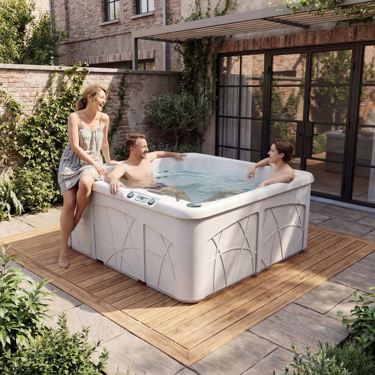 Bahama (LS350DX) Hot Tub - 5-Person, 28-Jet, Plug & Play Spa, Sea Salt