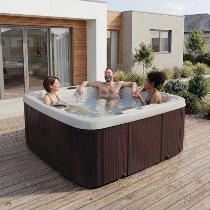 Coronado (LS600DX) Hot Tub - 7 Person, 65-Jet, 220V Spa, Sea Salt/ Espresso Brown
