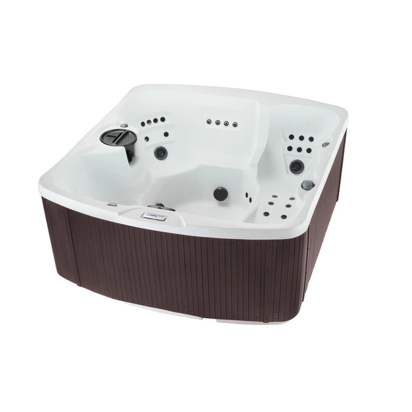 Leganza Hot Tub - 6-Person, 90- Jet, 230-Volt Spa in Arctic White/Espresso