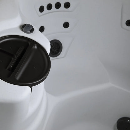 Leganza Hot Tub - 6-Person, 90- Jet, 230-Volt Spa in Arctic White/Espresso