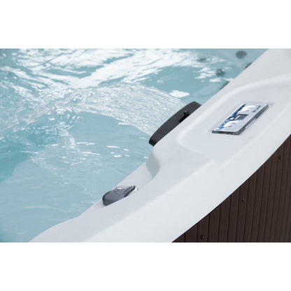 Leganza Hot Tub - 6-Person, 90- Jet, 230-Volt Spa in Arctic White/Espresso