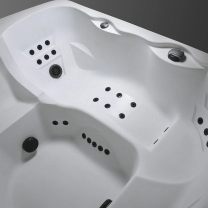 Leganza Hot Tub - 6-Person, 90- Jet, 230-Volt Spa in Arctic White/Espresso