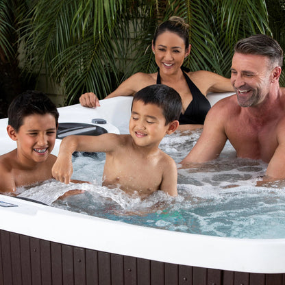 Leganza Hot Tub - 6-Person, 90- Jet, 230-Volt Spa in Arctic White/Espresso