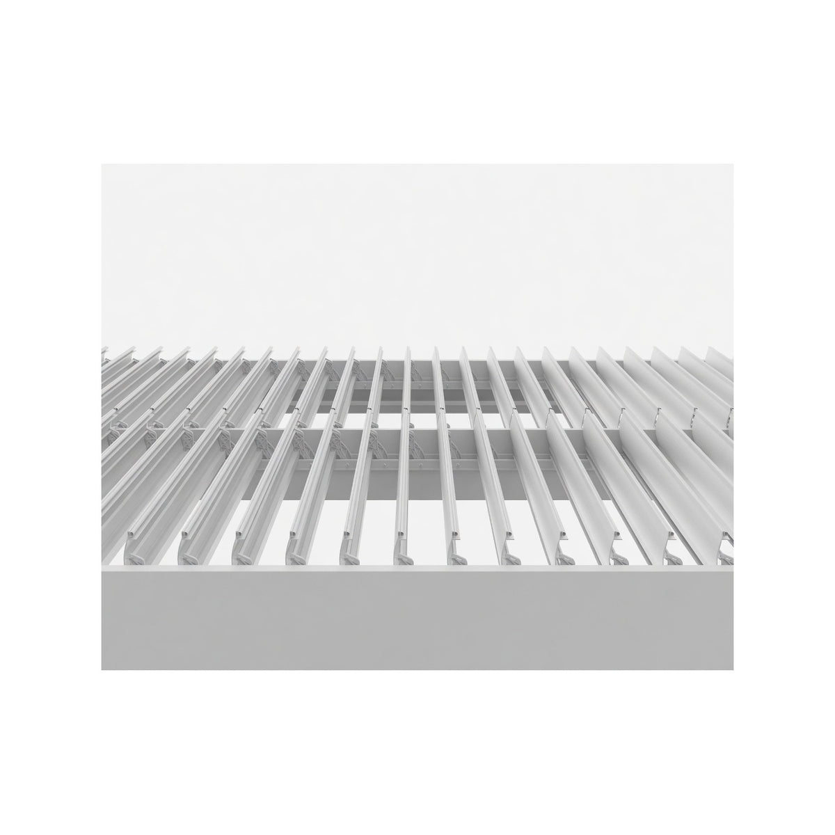 Louvered Pergola 12' X 14' White Adjustable Hardtop for Patio