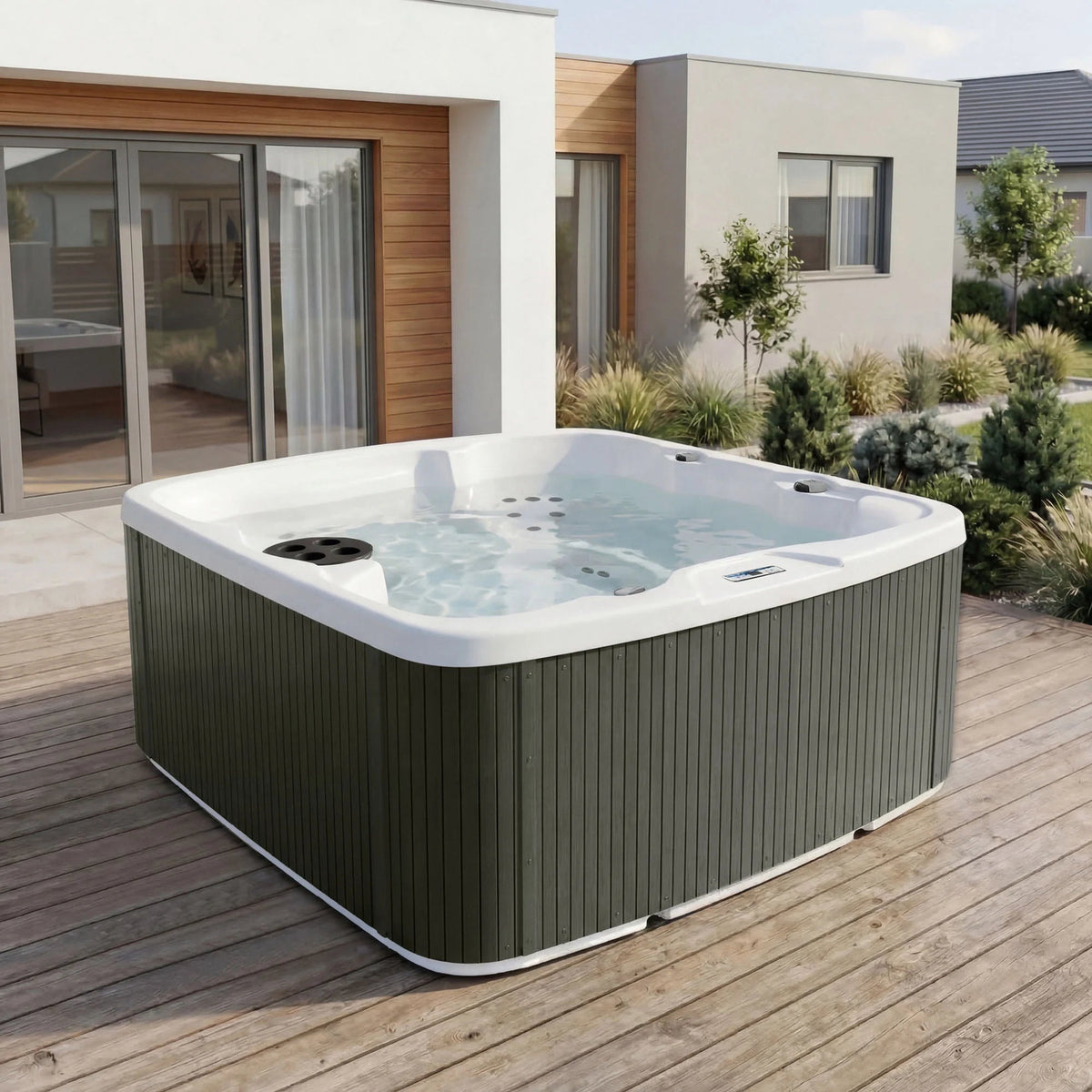 LS500 Plus, 5-Person, 23 Jets, Plug and Play Spa, Arctic White/Coastal Gray