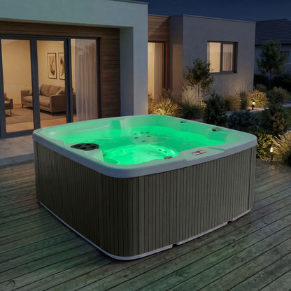 LS500 Plus, 5-Person, 23 Jets, Plug and Play Spa, Arctic White/Coastal Gray