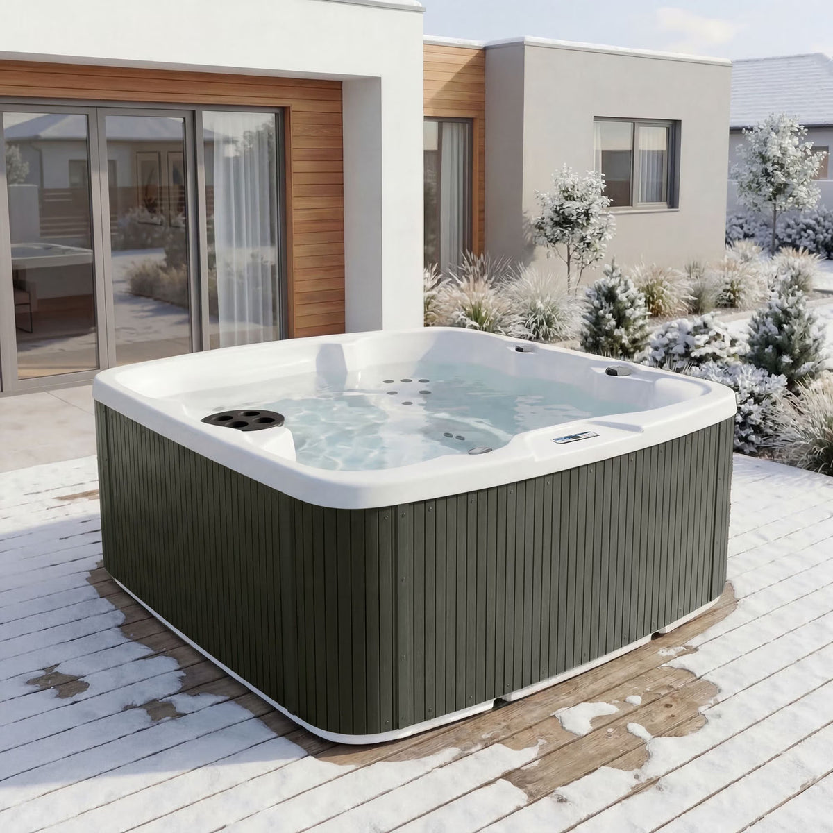 LS500 Plus, 5-Person, 23 Jets, Plug and Play Spa, Arctic White/Coastal Gray
