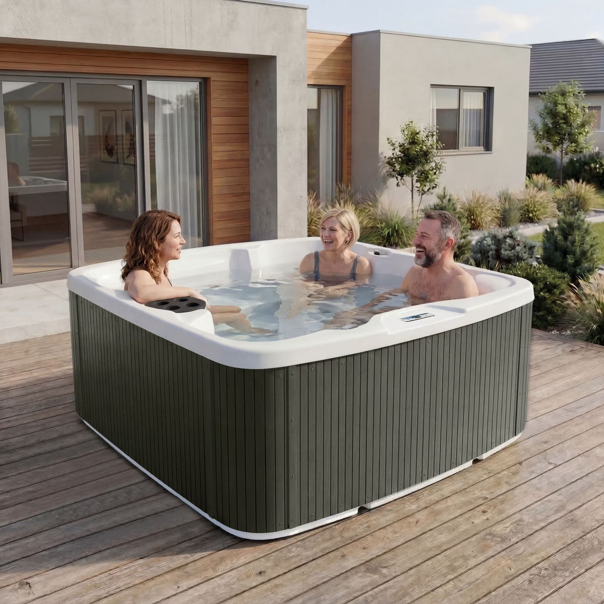 LS500 Plus, 5-Person, 23 Jets, Plug and Play Spa, Arctic White/Coastal Gray