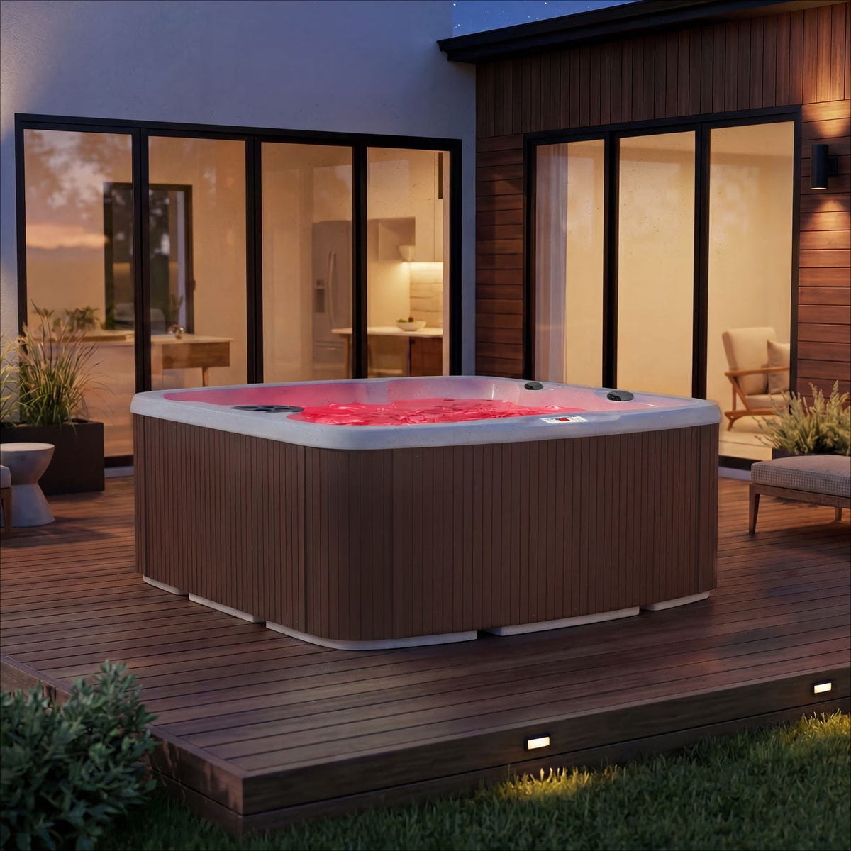 LS550 plus Hot Tub - 5 Person, 65- Jet, 220-Volt Spa Sea Salt/ Espresso