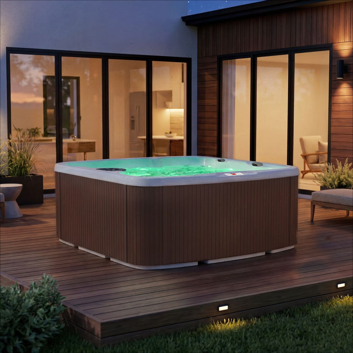 LS550 plus Hot Tub - 5 Person, 65- Jet, 220-Volt Spa Sea Salt/ Espresso