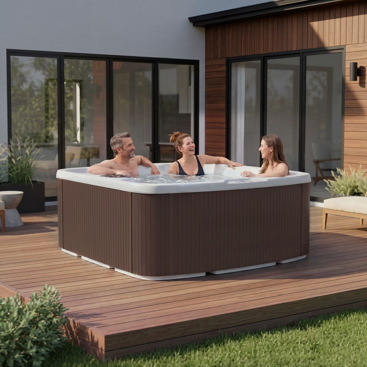 LS550 plus Hot Tub - 5 Person, 65- Jet, 220-Volt Spa Sea Salt/ Espresso