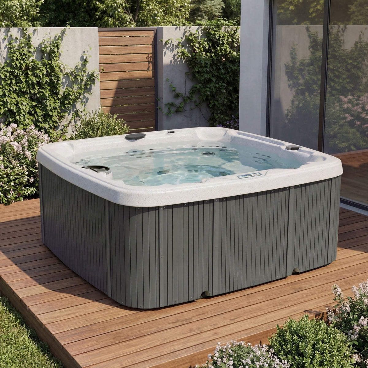 LS700DX Hot Tub - 7 Person, 90-Jet, 220-Volt, Sea Salt/ Coastal Gray