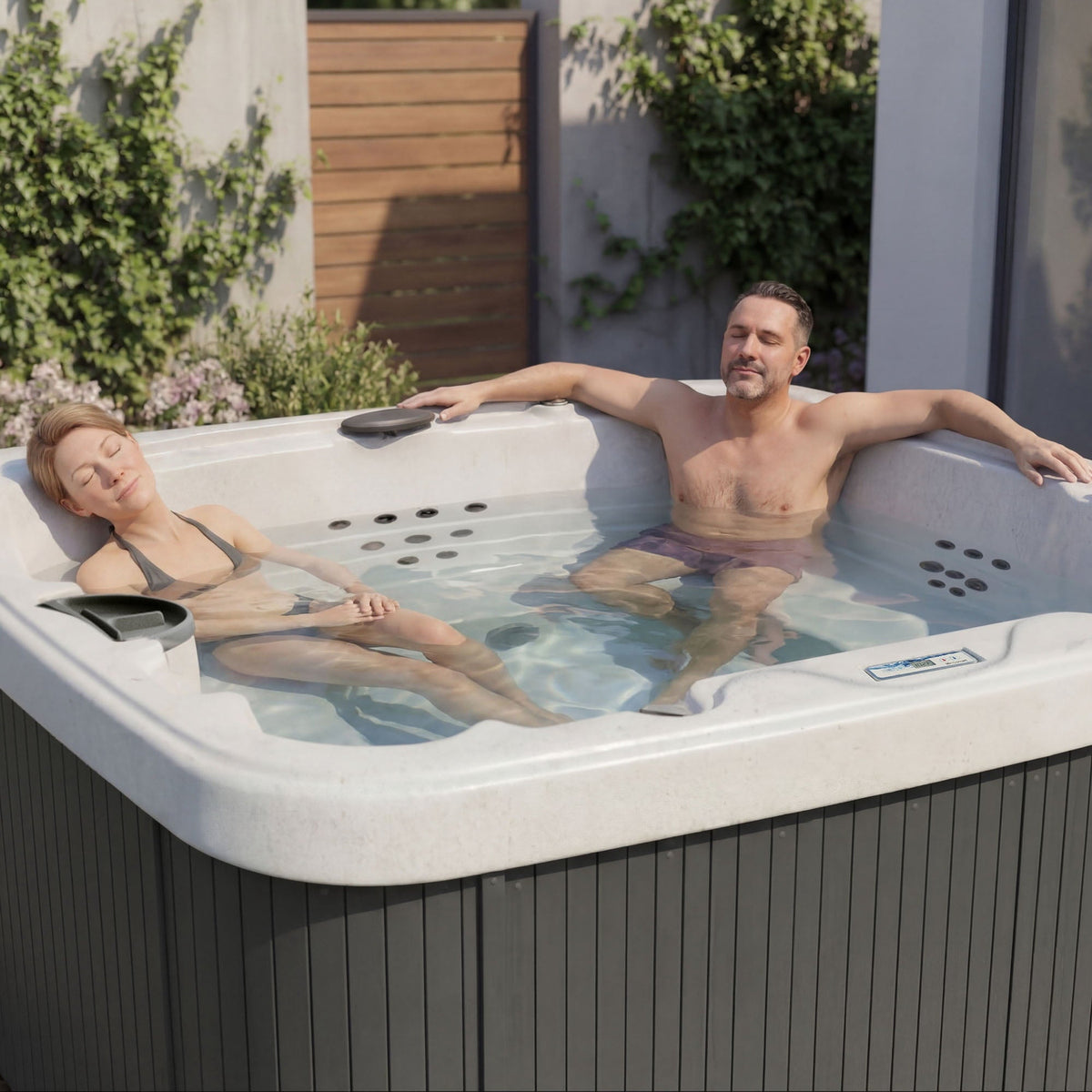 LS700DX Hot Tub - 7 Person, 90-Jet, 220-Volt, Sea Salt/ Coastal Gray