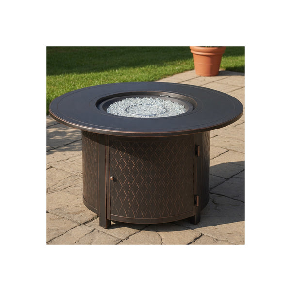 Malibu 44" Natural Gas Fire Pit Table, 55,000 BTU, Antique Copper