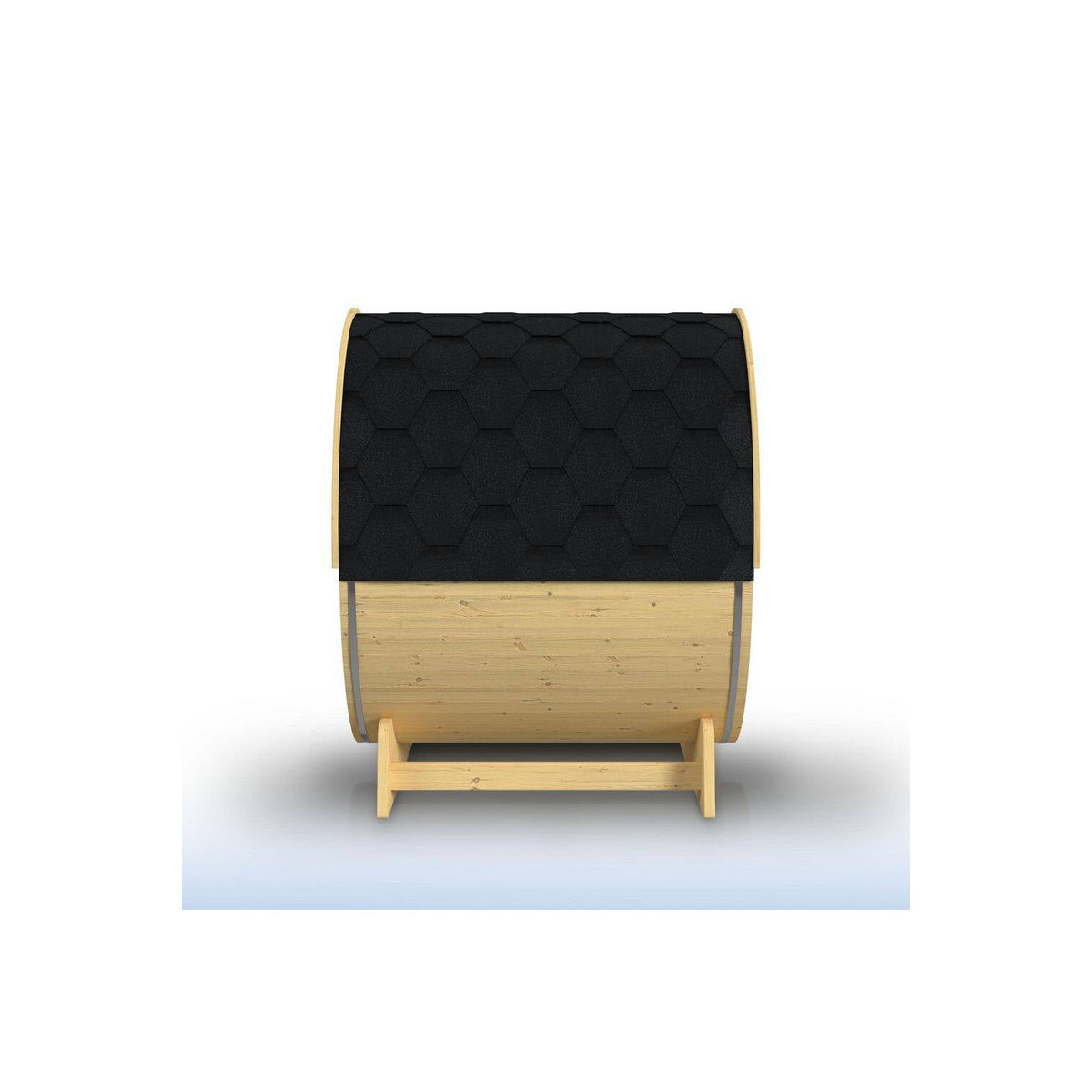 Outdoor Indoor Finland Pine Wet Dry Barrel Sauna 3-5 Person Front Porch Canopy 4.5 Kw ETL Certified Bitumen Shingle Roof