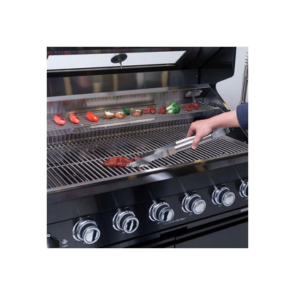 Outdoor Kitchen Island Gas Grill System 4 Burner BBQ Island with Rotisserie Kit, Integrated Sink, Wine Cooler & Granite Countertop