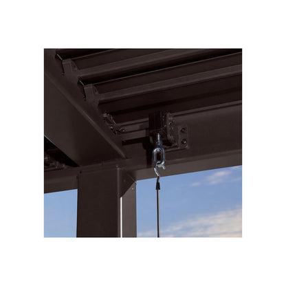 Patio Louvered Pergola 10' X 14' Outdoor Hardtop Gazebo Bronze