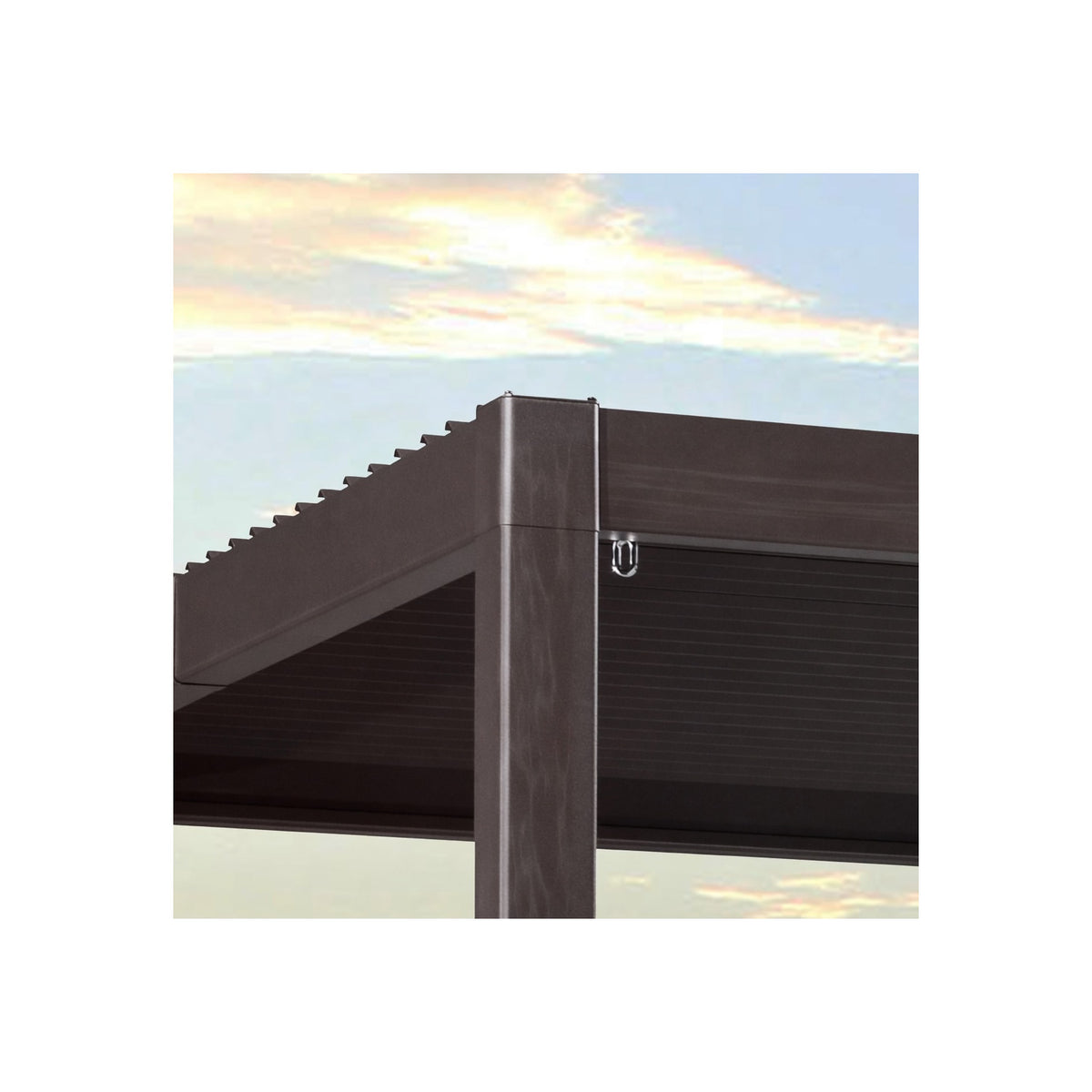 Patio Louvered Pergola 10' X 14' Outdoor Hardtop Gazebo Bronze
